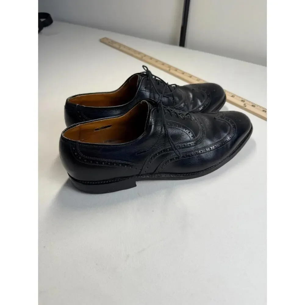 Allen Edmonds Chester Wingtips Oxfords Mens 11D Black Dress‎ Shoes Made in USA